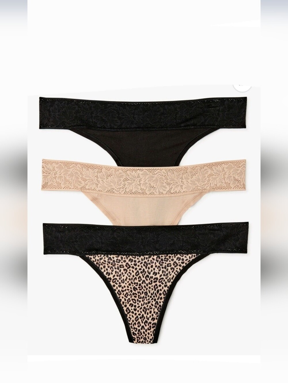 3apack assorted colors Modal and Lace Thong Panties size XXL (20) brand new